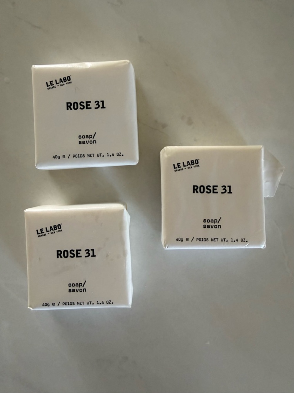 Le Labo Rose 31 Soap Bars - 1.4 oz (Set of 3)